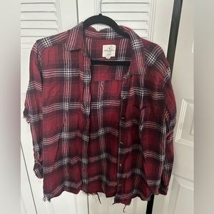 Medium distressed flannel